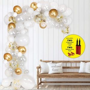 100ct White Wedding Balloon Garland Arch Kit